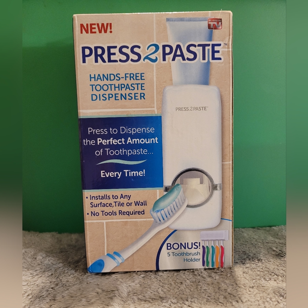 Press 2 Paste Hands free toothpaste dispenser!